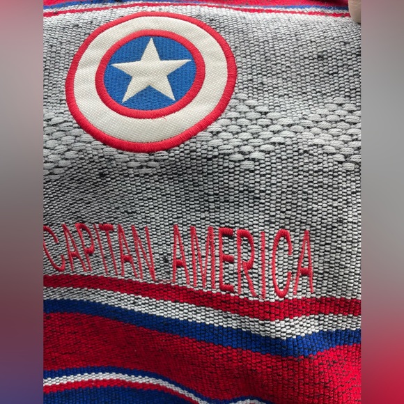 * Woven Captain America Baja draw string backpack Bag - Picture 5 of 8